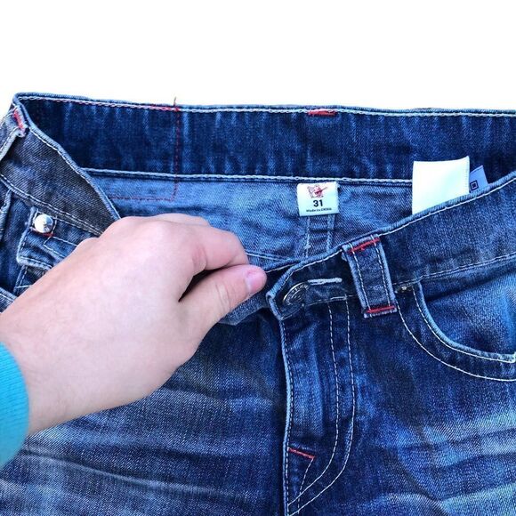True Religion Jeans Size 31 STRAIGHT Blue - Picture 5 of 7